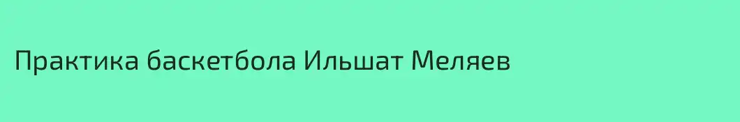 Практика баскетбола Ильшат Меляев